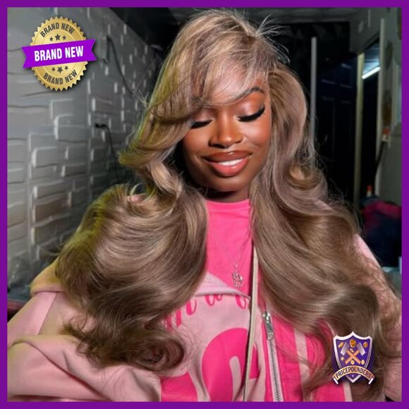 28 Inch Human Hair Lace Front Wig 180% Density Body Wave Pre Plucked